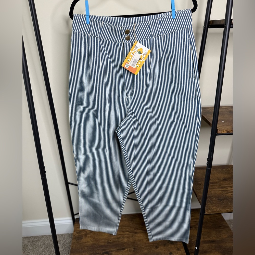 Addison Jeans — Blue and White Striped